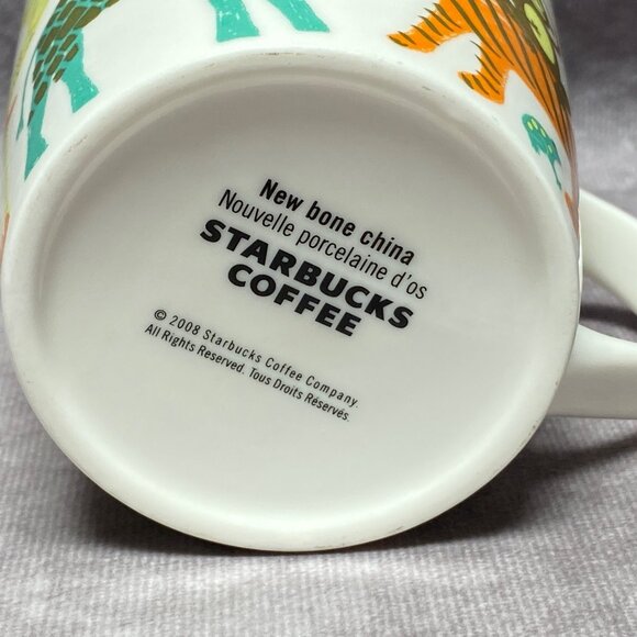 Starbucks 2008 New Bone China Coffee Mug With Colorful Animal Design 10oz - Picture 2 of 11